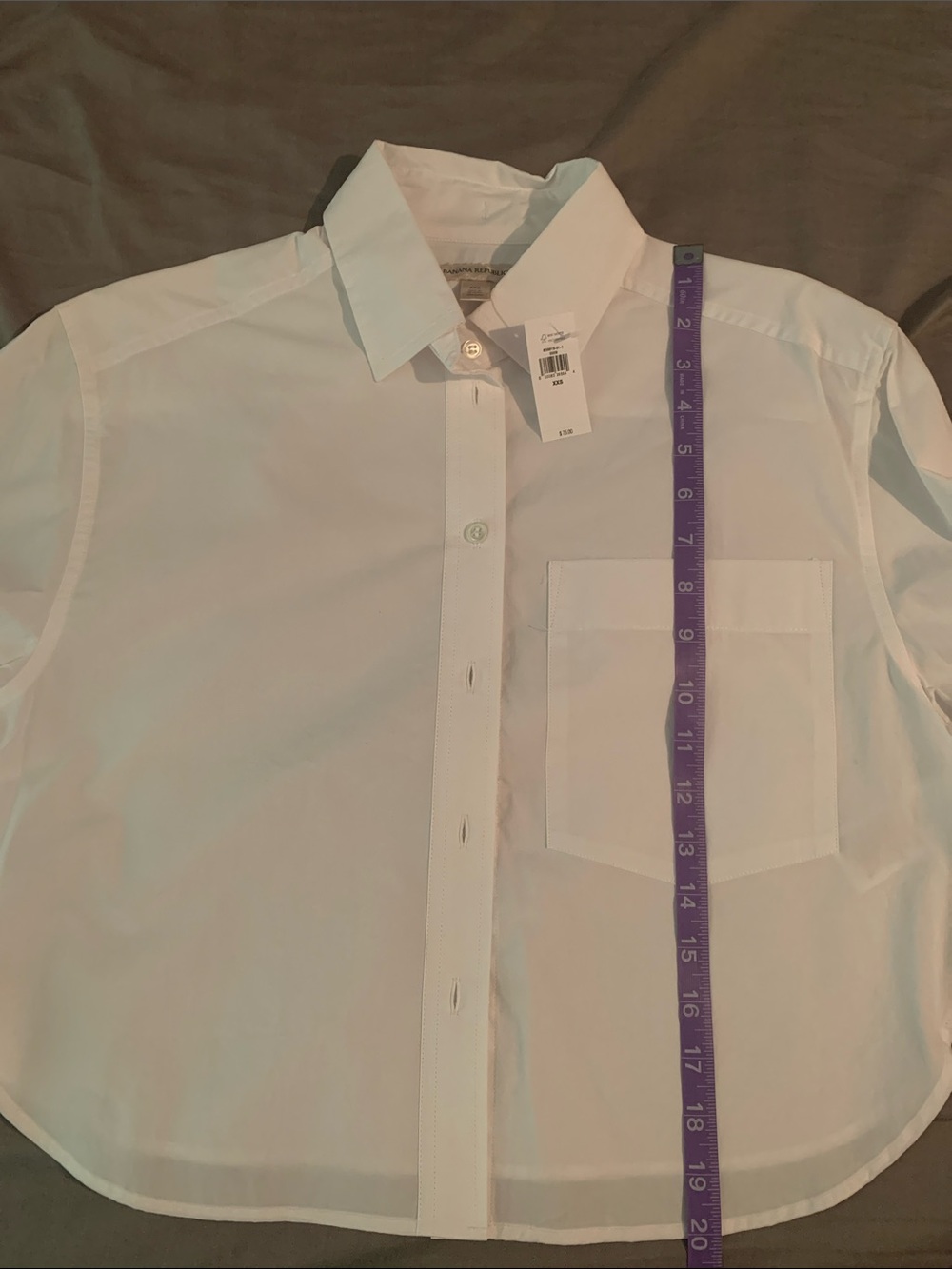 NWT Banana Republic Boxy Crop Button Down White - Picture 5 of 6